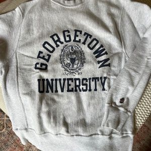 GEORGETOWN UNIVERSITY CHAMPION REVERSE WEAVE SWEATSHIRT SMALL